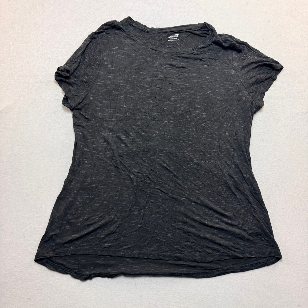 Avia T-Shirt Women Extra Large Black Excellent Space Dye Slub Activewear Tee